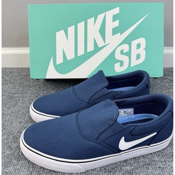 Nike Skateboarding Shoes Mens 8.5 SB Chron 2 Navy Blue Slip on DM3495-400 NIB - panoramagroup.in